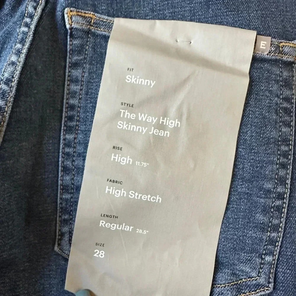 EVERLANE The Way High Skinny Jean vintage blue NWT 28 - Picture 4 of 8